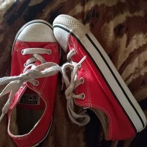 Boys red converse sneakers
